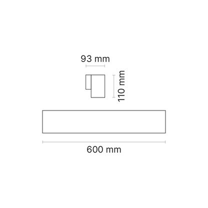 NICO 600mm (nom.) (no Direct component) Indirect Lens High Power DALI Dimmable 3000K Ra90 Black