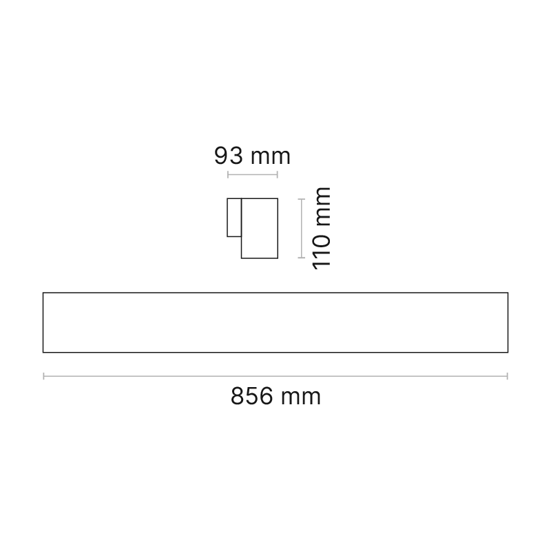 NICO 900mm (nom.) Direct Lens Low Power (no Indirect component) DALI Dimmable 3000K Ra90 Black
