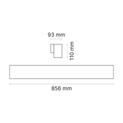 NICO 900mm (nom.) (no Direct component) Indirect Lens Low Power DALI Dimmable 3000K Ra90 Black