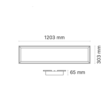 ORTA HEALTH L 1200x300 (nom. ) Surface Mounted Opalescent 700mA Fixed Output  4000K Ra95
