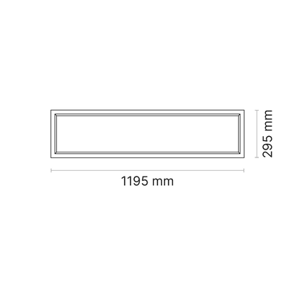 ORTA L 1200x300 (nom. ) T-bar Recessed Opalescent 500mA DALI Dimmable 3500K Ra90