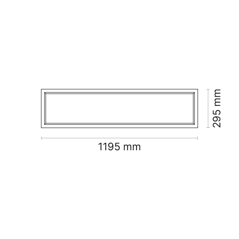 ORTA HEALTH L 1200x300 (nom. ) T-bar Recessed Opalescent 700mA Phase-Cut Dimmable  4000K Ra95