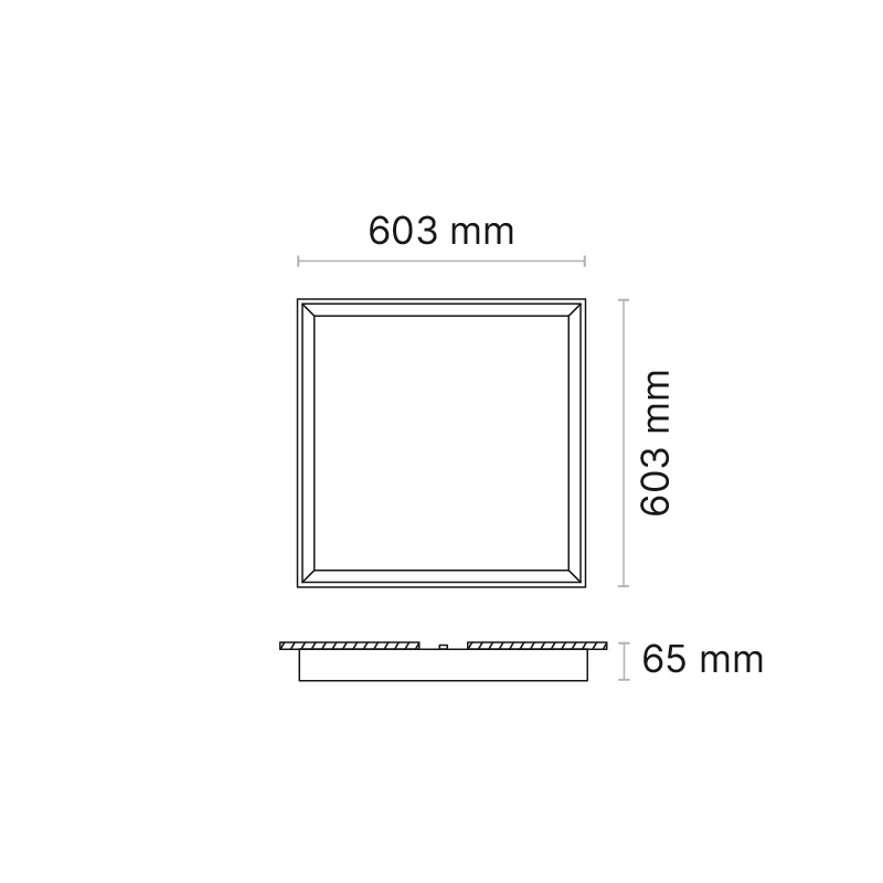 ORTA HEALTH M 600x600 (nom. ) Surface Mounted Opalescent 500mA Casambi  4000K Ra95