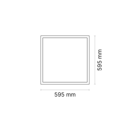 ORTA M 600x600 (nom. ) Surface Mounted MicroPrismatic 350mA Casambi 3000K Ra90
