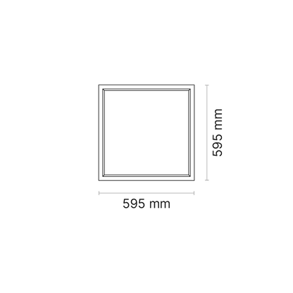 ORTA M 600x600 (nom. ) T-bar Recessed MicroPrismatic 950mA DALI Dimmable 3000K Ra90