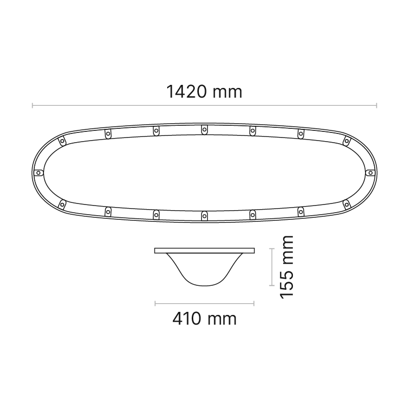 Protectalux L Large 8mm Frosted Lens 150mA DALI Dimmable 3000K Ra90 with Fixed Output MelaGen® Calm Nightlight with Maintained Battery Backup