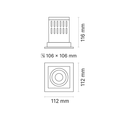 Venice 3 Box 1-Element FL Optic Fixed Output 4000K Ra80 Black