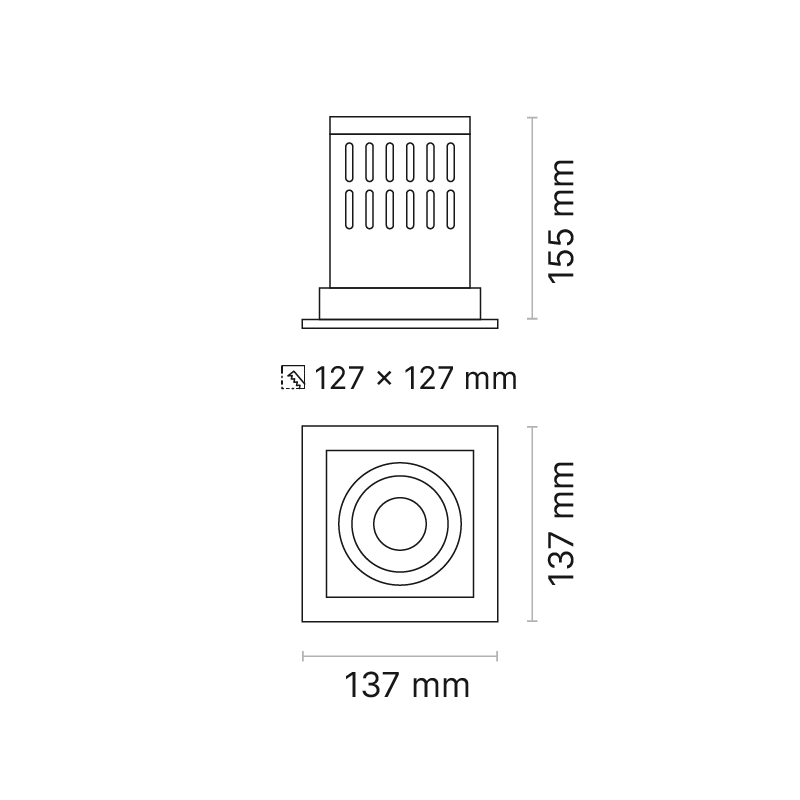 Venice 7 Box 1-Element FL Optic Fixed Output 3000K Ra80 White
