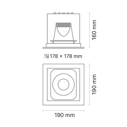 Venice 20 Box 1-Element MWFL Optic Fixed Output 3000K Ra80 White