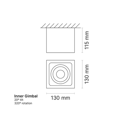 Venice 6 CBV Box 1-Element FL Optic Phase-Cut Dimmable 3000K Ra90 Black/Black