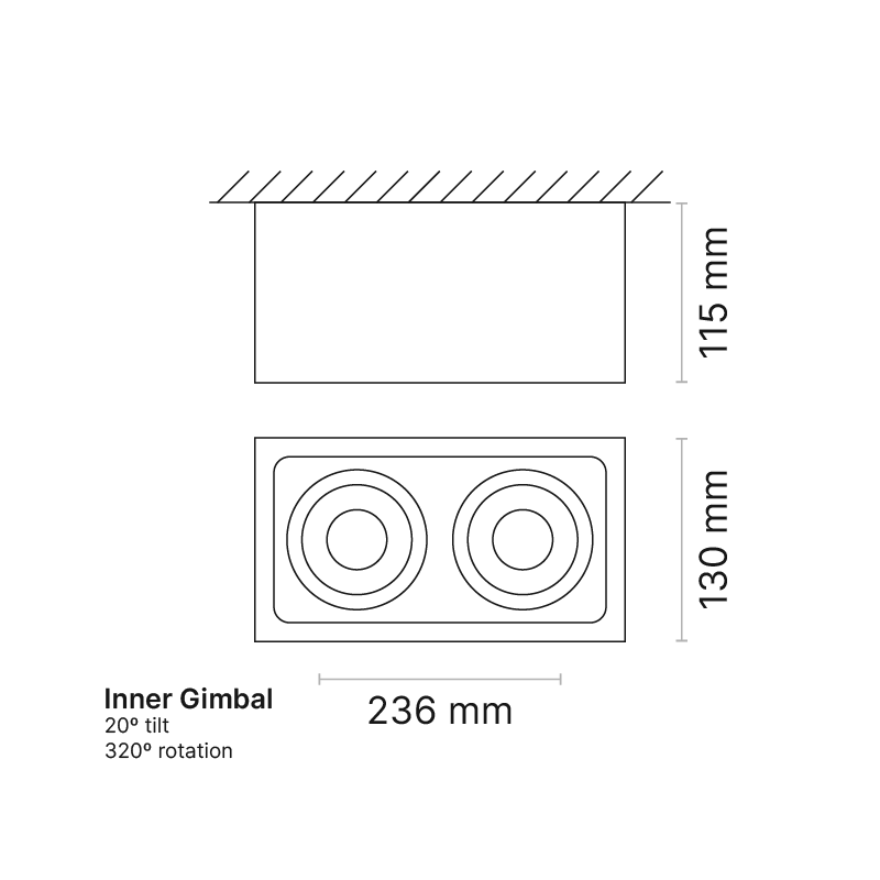 Venice 6 CBV Box 2-Element FL Optic DALI Dimmable 4000K Ra90 White/Black