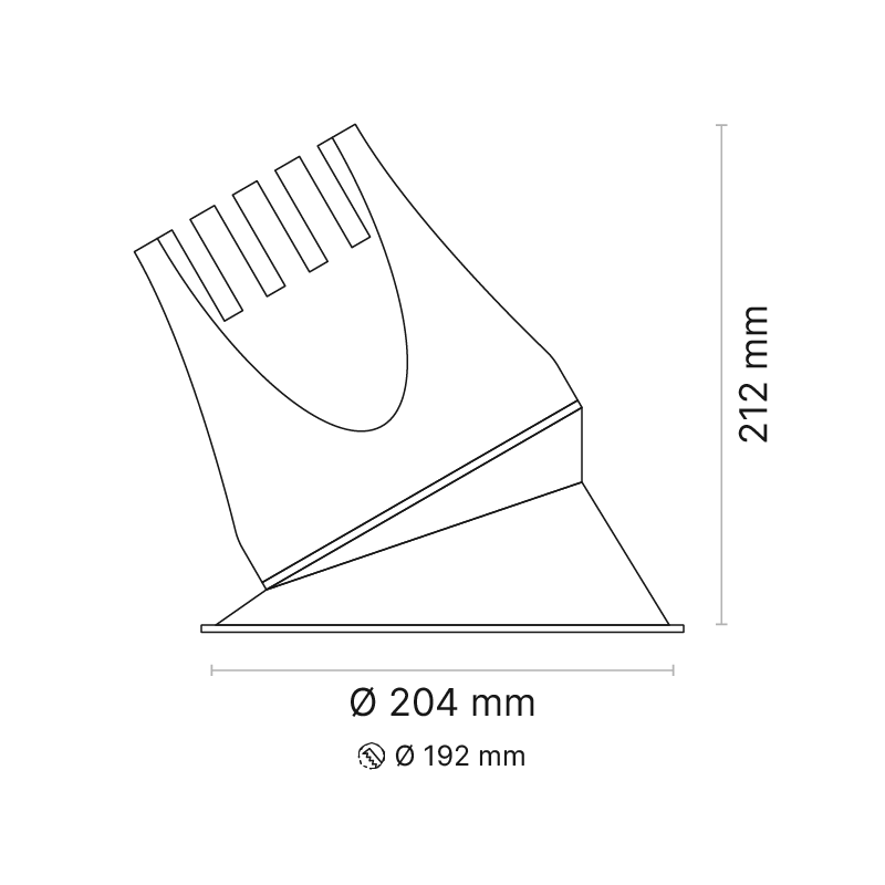 Venice 30 Wallwasher Fixed Round 1050mA MWFL Optic Fixed Output 4000K Ra90 Black Finish