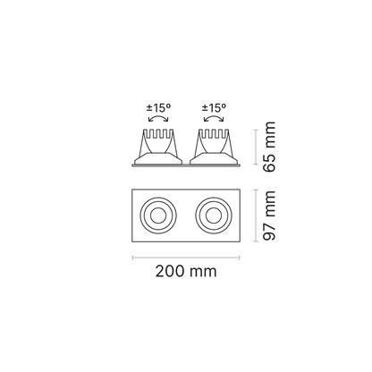 Venice 2Plate 2-Element FL Optic 3000K Ra80 Black