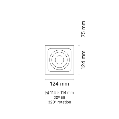 Venice 6 RPV Plate 1-Element Low Power FL Optic DALI Dimmable 4000K Ra90 White/Black