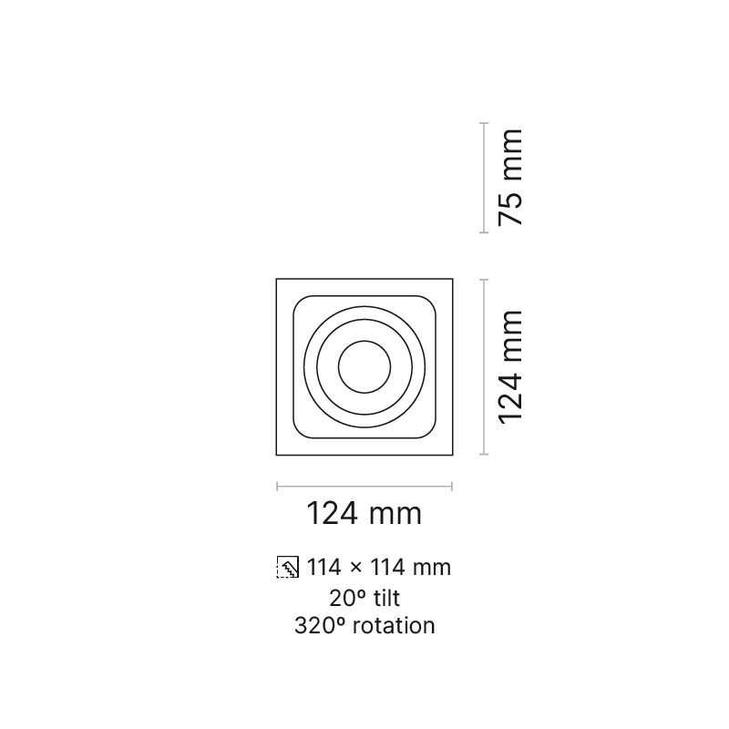 Venice 6 RPV Plate 1-Element Low Power FL Optic DALI Dimmable 4000K Ra90 White/Black
