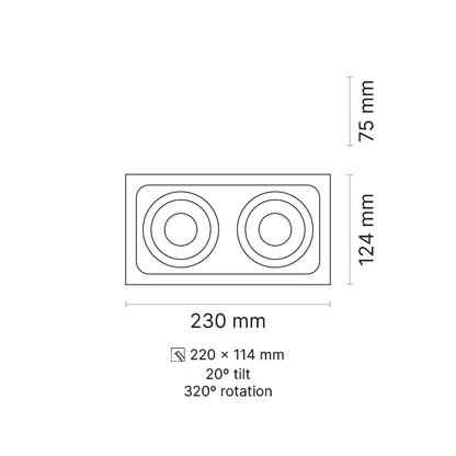 Venice 6 RPV Plate 2-Element Low Power FL Optic Fixed Output 3000K Ra90 White/White