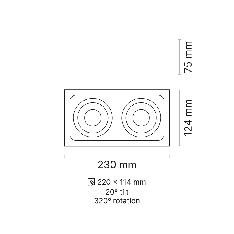 Venice 6 RPV Plate 2-Element Low Power FL Optic Fixed Output 3000K Ra90 White/White