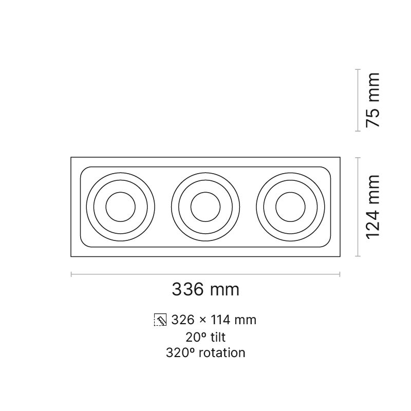 Venice 6 RPV Plate 3-Element Low Power FL Optic DALI Dimmable 4000K Ra90 Black/Black