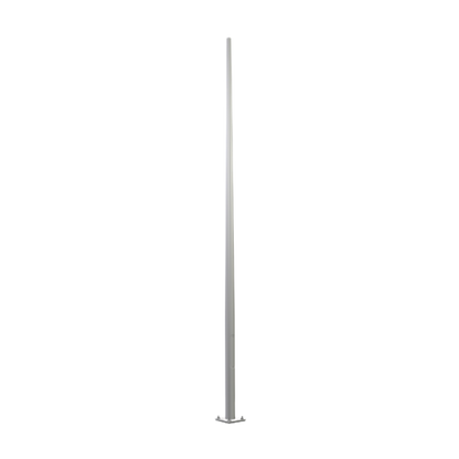 Vesta tapered aluminium pole with baseplate, 4.5m high