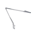 Air-LED series LED workstation task light with 80cm arm and weighted table base, aluminium grey
