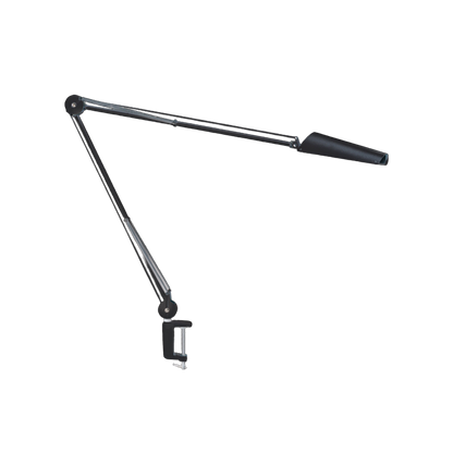 Air-LED series LED workstation task light with 80cm arm and 10cm table clamp, black
