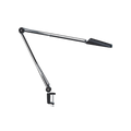 Air-LED series LED workstation task light with 80cm arm and weighted table base, black
