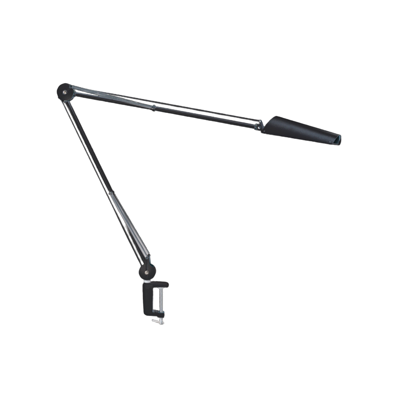 Air-LED series LED workstation task light with 80cm arm and weighted table base, black