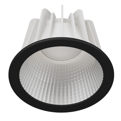 COMO S Faceted Reflector Wide Beam 500mA Fixed Output 3000K Ra90 Black Trim
