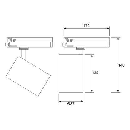 Imola 250mA FL 4000K Ra90 DALI Dimmable Black