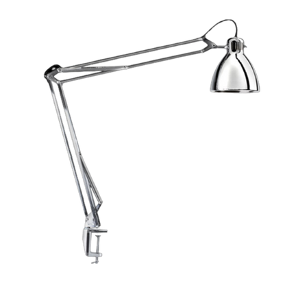 L-1 LED series Inspection & Task Light Aluminium Grey with weighted table base