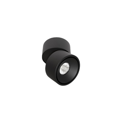 PRATO S series Surface Mounted Adjustable Spotlight/Downlight Fixed Output 3000K MWFL Beam Ra90 Black