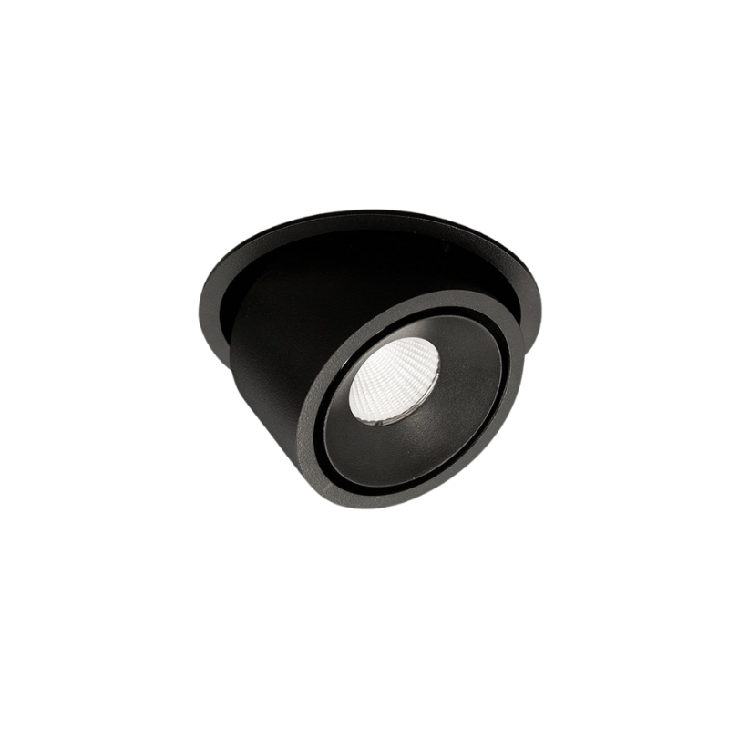 PRATO S RECESSED series Recessed Adjustable Spotlight/Downlight DALI Dimmable 4000K MWFL Beam Ra90 Black