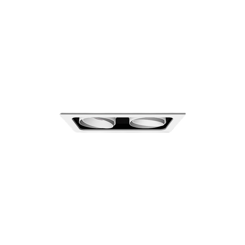 Venice 2 RPV Plate 2-Element FL Optic Phase-Cut Dimmable 3000K Ra90 White/Black